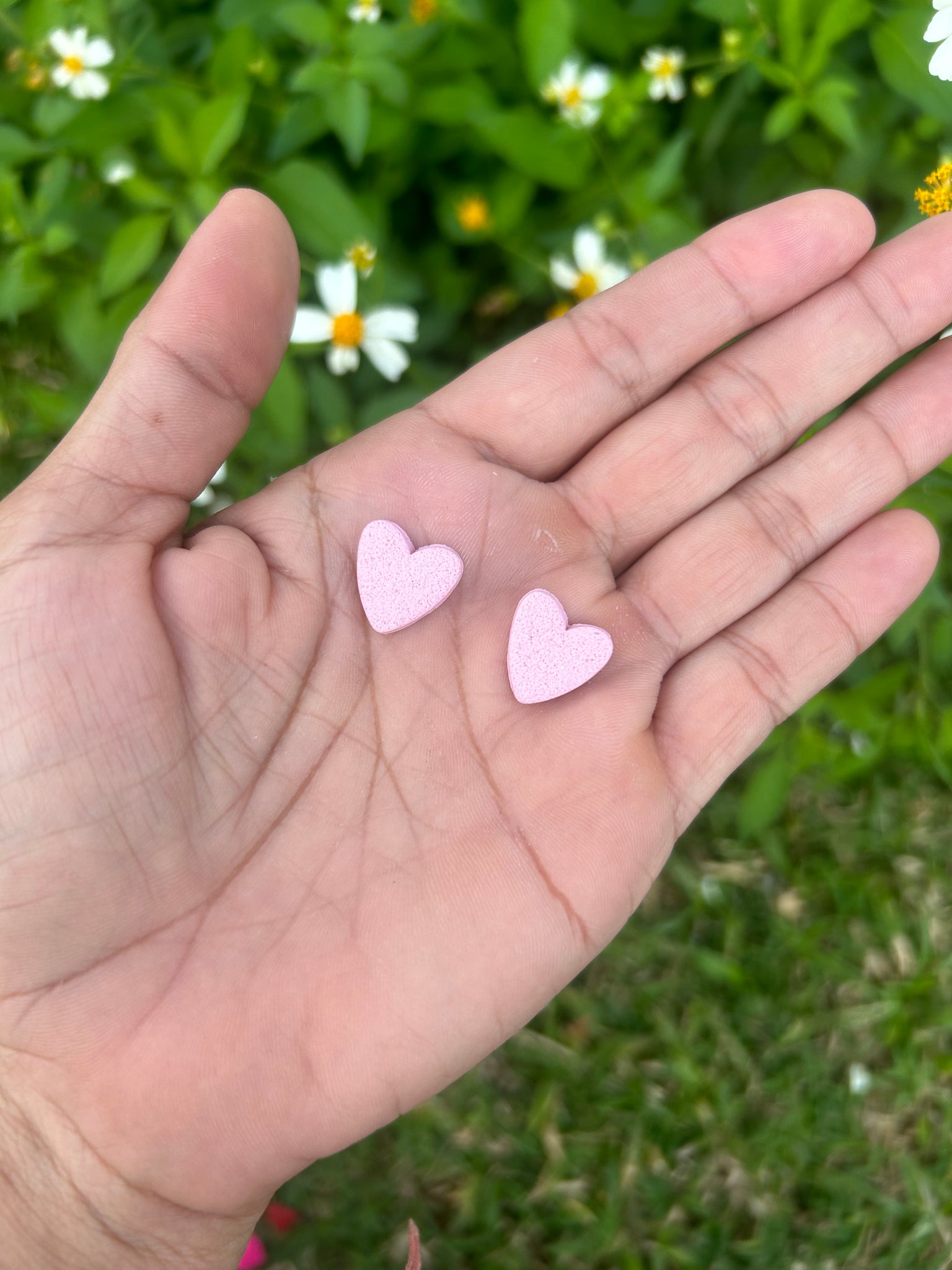 Classic Hearts/ Textured pink